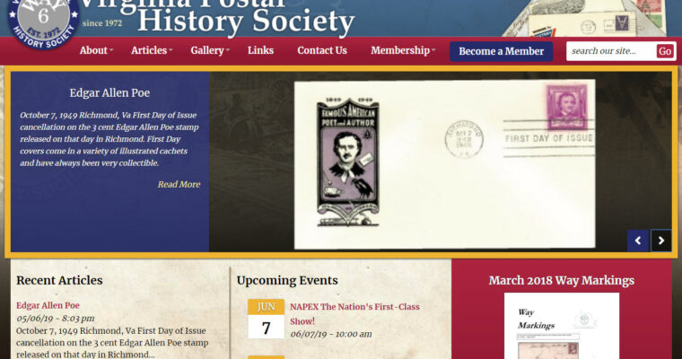 The Virginia Postal History Society has a new website!