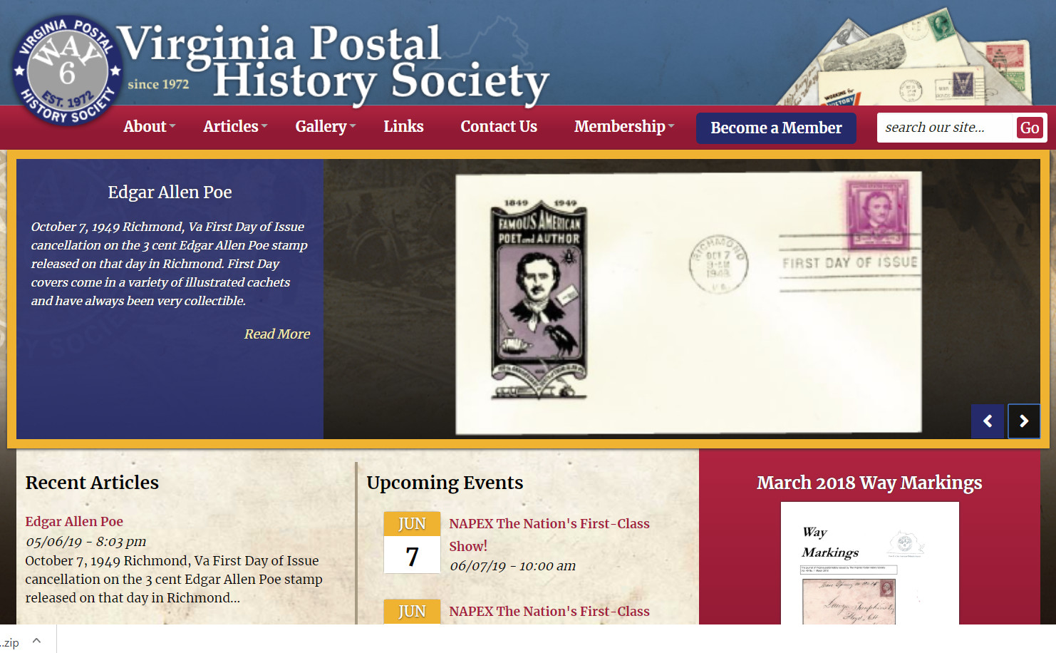 The Virginia Postal History Society has a new website!